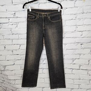 Anna Sui Black Sand Wash Straight Leg Jeans
